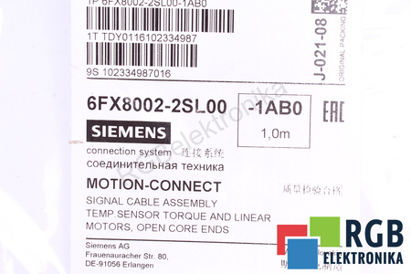 6FX8002-2SL00-1AB0 SIEMENS 1M CABLE