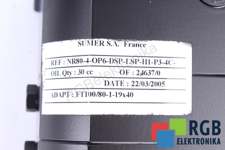 NR80-4-OP6-DSP-LSP-H1-P3-4C SUMER ENGRANAJE