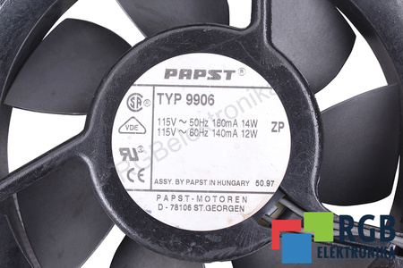 9906 EBM PAPST 120X120X25MM VENTILADOR