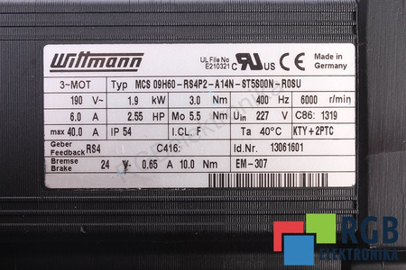 MCS09H60-RS4P2-A14N-ST5S00N-R0SU WITTMANN ESTATOR