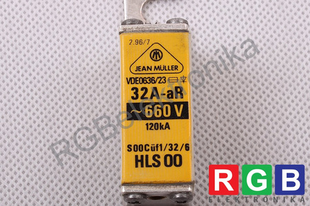 FUSIBLE HLS00 JEAN MULLER VDE0636/23 32A-AR, 660V, 120KA