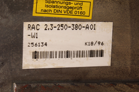 RAC2.3-250-380-A0I-W1 INDRAMAT R911256134