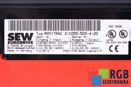 31C055-503-4-00 SEW EURODRIVE 826337X MOVITRAC