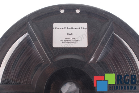 1,75MM ABS PRO FILAMENT 0.5KG BLACK FLASHFORGE TAMAÑO EXTERIOR DEL CARRETE 180MM, TAMAÑO INTERIOR DEL CARRETE 50MM, ANCHURA DEL CARRETE 45MM