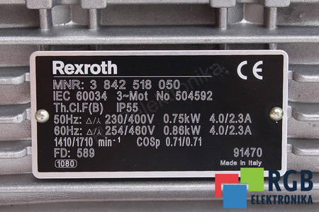 3842518050 BOSCH 3842519004 0.75/0. MOTOR ASÍNCRONO CON REDUCTOR