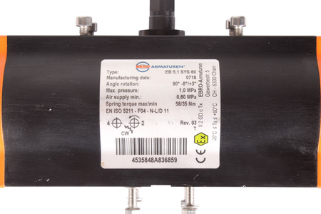 EB5.1SYS60 EBRO ARMATUREN ACCIONAMIENTO NEUMÁTICO
