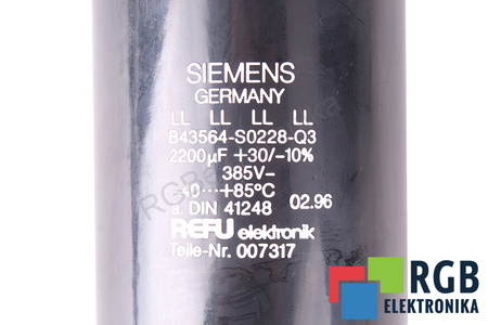 CONDENSADOR B43564-S0228-Q3 SIEMENS 2200UF, 385V