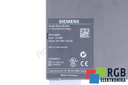 6SL3120-2TE21-8AA3 SIEMENS SINAMICS S120
