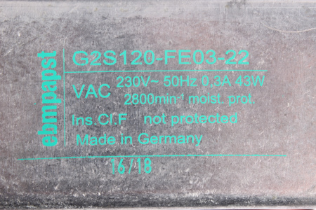 G2S120-FE03-22 EBM PAPST 230V, 0.3A, 1-F VENTILADOR