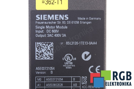 6SL3120-1TE13-0AA4 SIEMENS SINAMICS S120