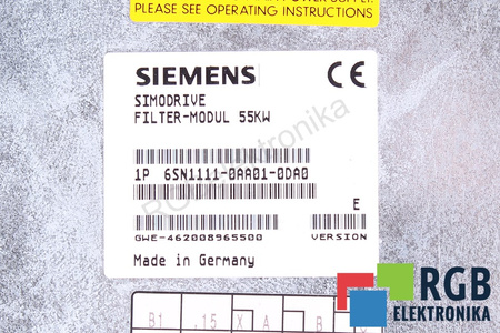 6SN1111-0AA01-0DA0 SIEMENS 55KW SIMODRIVE SUPRESOR