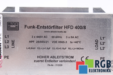 HFD400/8 BLOCK NF008-443 SEW FILTRO