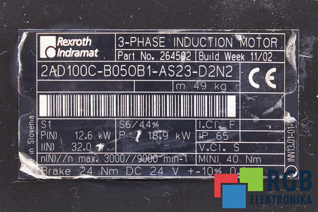 2AD100C-B050B1-AS23-D2N2 REXROTH INDRAMAT REPARTO DELANTERO
