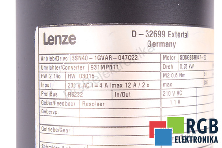 SSN40-1GVAR-047C22 LENZE SDSGSSR047-22