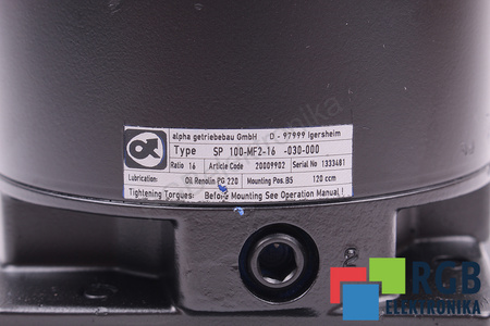 SP100-MF2-16-030-000 ALPHA GETRIEBEBAU ENGRANAJE