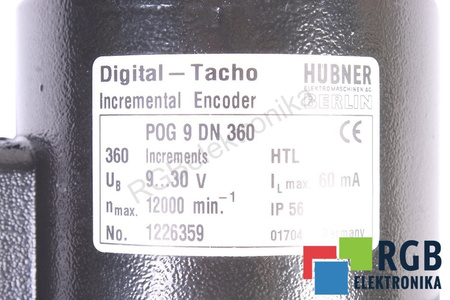 POG9DN360 HUBNER BERLIN INCREMENTAL ENCODER CODIFICADOR
