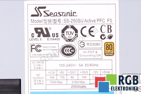 SS-250SU SEASONIC AVERIADO - PARA PIEZAS