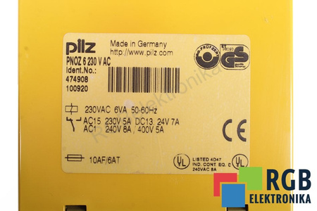 PNOZ6 PILZ 474908 RELEVO DE SEGURIDAD