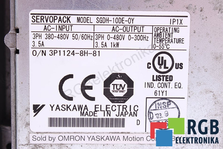 SGDH-10DE-OY YASKAWA SGDH-10DE-0Y