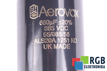 CONDENSADOR ALS20A1251KD AEROVOX 680UF, 385V