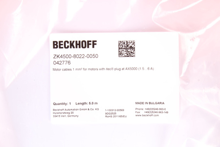 ZK4500-8022-0050 BECKHOFF 5M CABLE