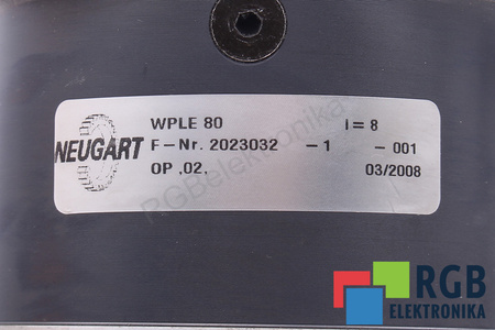 WPLE80 NEUGART I=8 ENGRANAJE