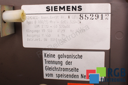 6RA2120-6DS20-0B SIEMENS D460/35 SIMOREG