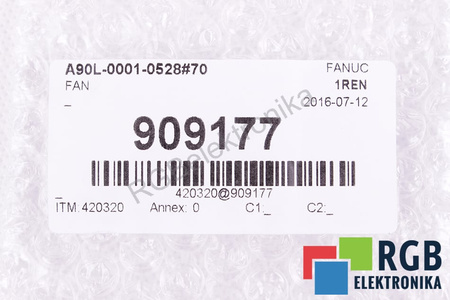 A90L-0001-0528#70 FANUC 1608VL-05W-B59 40X40X20MM, 24V VENTILADOR