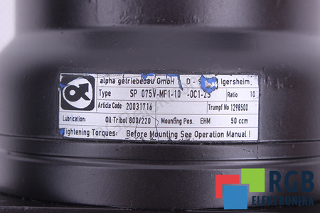SP075V-MF1-10-0C1-23 ALPHA GETRIEBEBAU I=10 ENGRANAJE