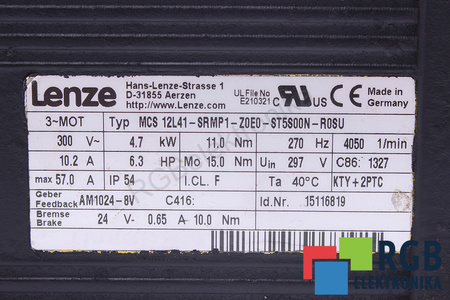 MCS12L41-SRMP1-Z0E0-ST5S00N-R0SU LENZE ESTATOR
