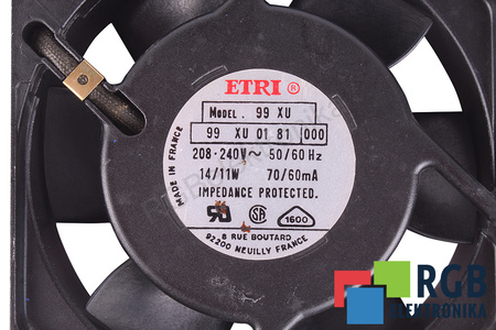 99XU0181000 ETRI 208-240V 70/60MA 14/11W VENTILADOR