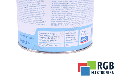LGWA 2/1 SKF GRASA PARA RODAMIENTOS DE ALTA RESISTENCIA