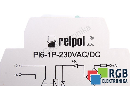 PI6-1P-230VAC/DC (CE) RELPOL RELÉ