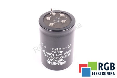 CONDENSADOR B43306-U0667-M1 SIEMENS 660UF, 400VDC