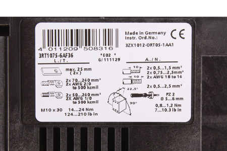 3RT1075-6AF36 SIEMENS SIRIUS 110-127V CONTACTOR
