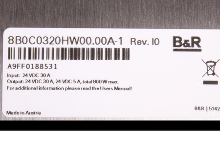8B0C0320HW00.00A-1 B&R AUTOMATION