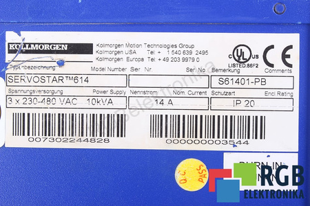 SERVOSTAR 614 KOLLMORGEN SEIDEL S61401-PB