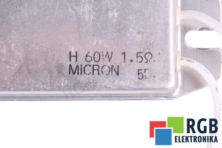 RESISTENCIA 1.5 OHM 60W MICRON 0.06KW, 1.5OHM