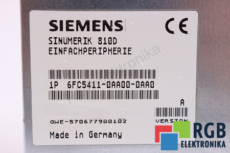 6FC5411-0AA00-0AA0 SIEMENS BOX SINUMERIK 810D
