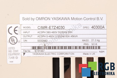 CIMR-E7Z4030 YASKAWA VARISPEED E7