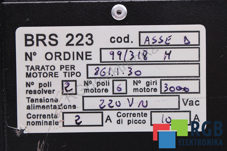 BRS223 MAC DRIVES BRS 223 220VAC 2A MAC DRIVES