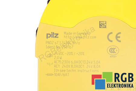 PNOZ S7.1 24VDC 3N/O PILZ 750167 RELEVO DE SEGURIDAD