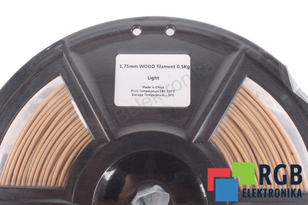1,75MM WOOD FILAMENT 0.5KG LIGHT FLASHFORGE TAMAÑO EXTERIOR DEL CARRETE 180MM, TAMAÑO INTERIOR DEL CARRETE 50MM, ANCHURA DEL CARRETE 45MM