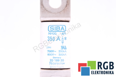FUSIBLE 2018920 SIBA ULTRA RAPID NH00 350A, 700VAC, 200KA, 600VAC, 300KA