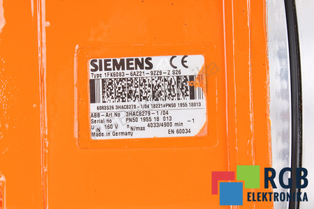 1FK6083-6AZ21-9ZZ9-Z SIEMENS Z:S26