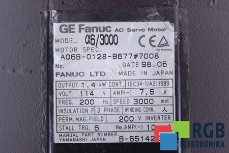 A06B-0128-B677#7008 FANUC ESTATOR