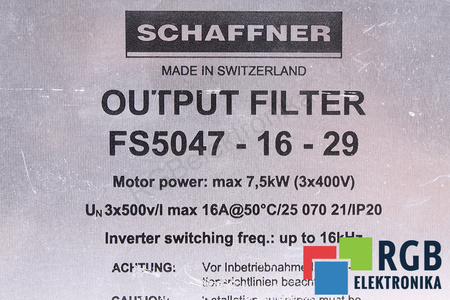 FS5047-16-29 SCHAFFNER FILTRO