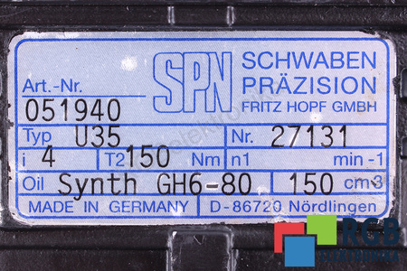 U35 SPN I=4 ENGRANAJE