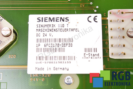 6FC3178-3EF20 SIEMENS SINUMERIK 810T TECLADO PARA PIEZAS