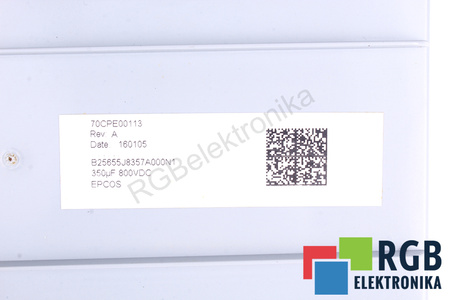 CONDENSADOR 70CPE00113 EPCOS B25655J8357A000N1 350UF, 800V